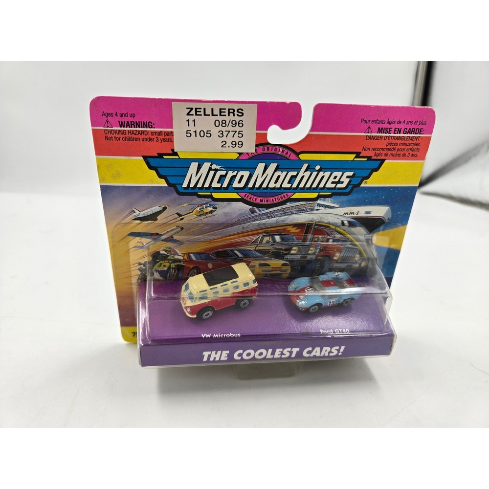 Vintage Micro Machines The Coolest Cars VW Microbus Ford GT40 BNIB Sealed